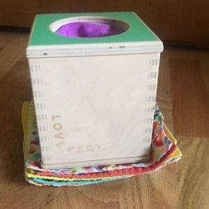 Lovevery sensory tissue box baby toy